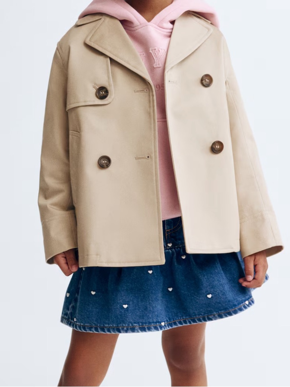 H&M short trench coat